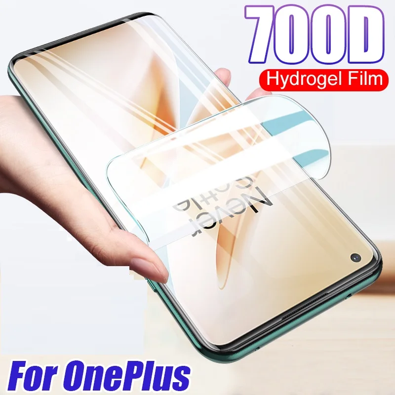 For Oneplus 8T For Oneplus 8 T Hydrogel Film Full Glue Screen Protector For Oneplus 8 Nord Z Oneplus 8T 8 Pro Not Glass