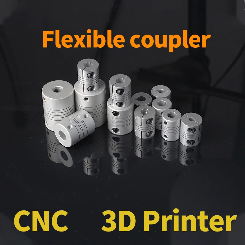 

Aluminium CNC Motor Shaft Coupler Connector Flexible Coupling 3/4/5/6/6.35mm For Stepper Motor 3D Printer Clamping Type