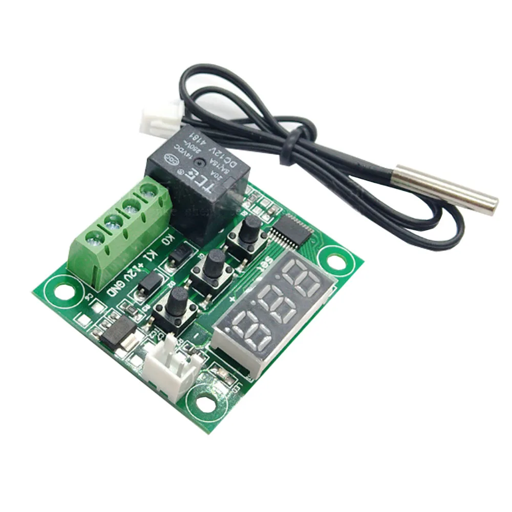 W1209 Blue/Red light DC 12V heat cool temp thermostat temperature control switch temperature controller thermometer thermo