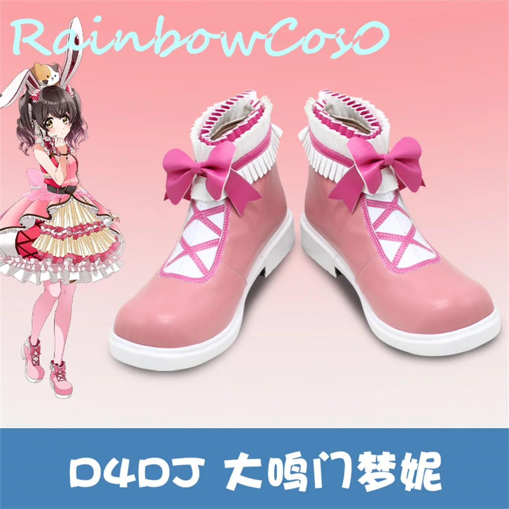 D4DJ Happy Around! Ohnaruto Muni Cosplay Shoes Boots Game Anime Carnival Party Halloween Chritmas Rainbowcos0 W2040