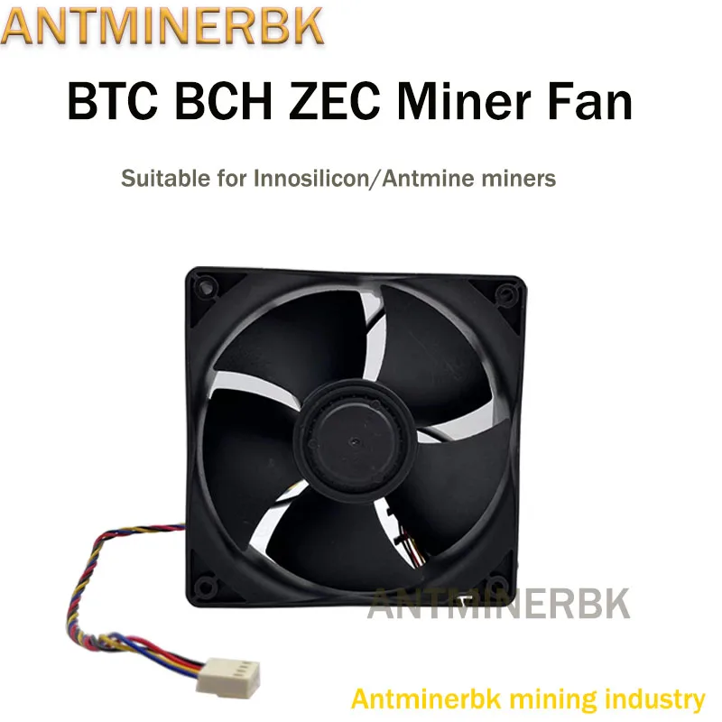 Nuovo BTC BCH ZEC Miner Fan 6000RPM 4wire 12V 2.7A 120*120*38mm per S7 S9 S15 L3 T9 T17 per Bitcoin Miner