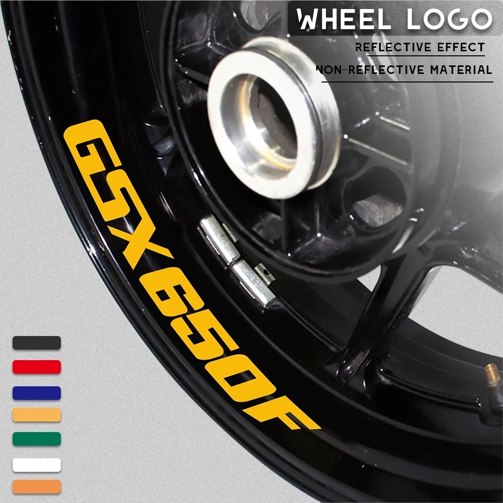 

Motorcycle Modified Wheel Sticker Waterproof Reflective Wheel Decal Color Wheel Side Strip For SUZUKI GSX650F New