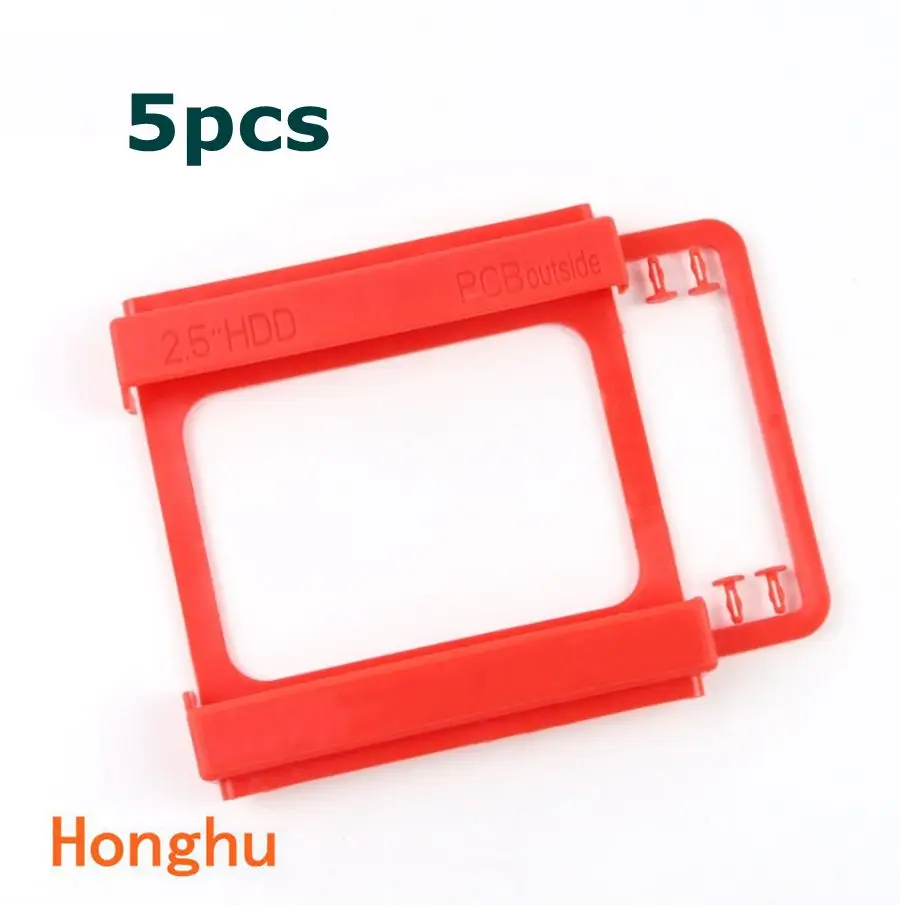 5 Buah 2.5 "Ke 3.5" Bay SSD HDD Notebook Hard Disk Drive Bracket Adaptor Rel Lingkungan Plastik Adapter Mounting Bracket