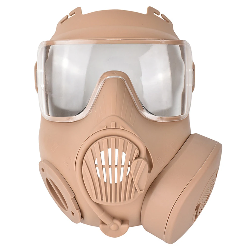 Full Face Protective Mask With 1 Fan For Outdoor Gaming CS Durable Breathable Removable Mask For Army Fan Connection Props