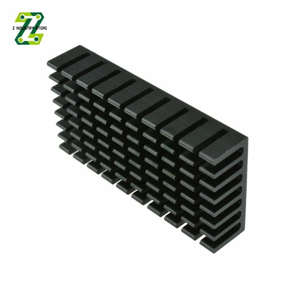 Disipador de calor de Chip de placa base de radiador de aluminio negro de 50x25x10mm