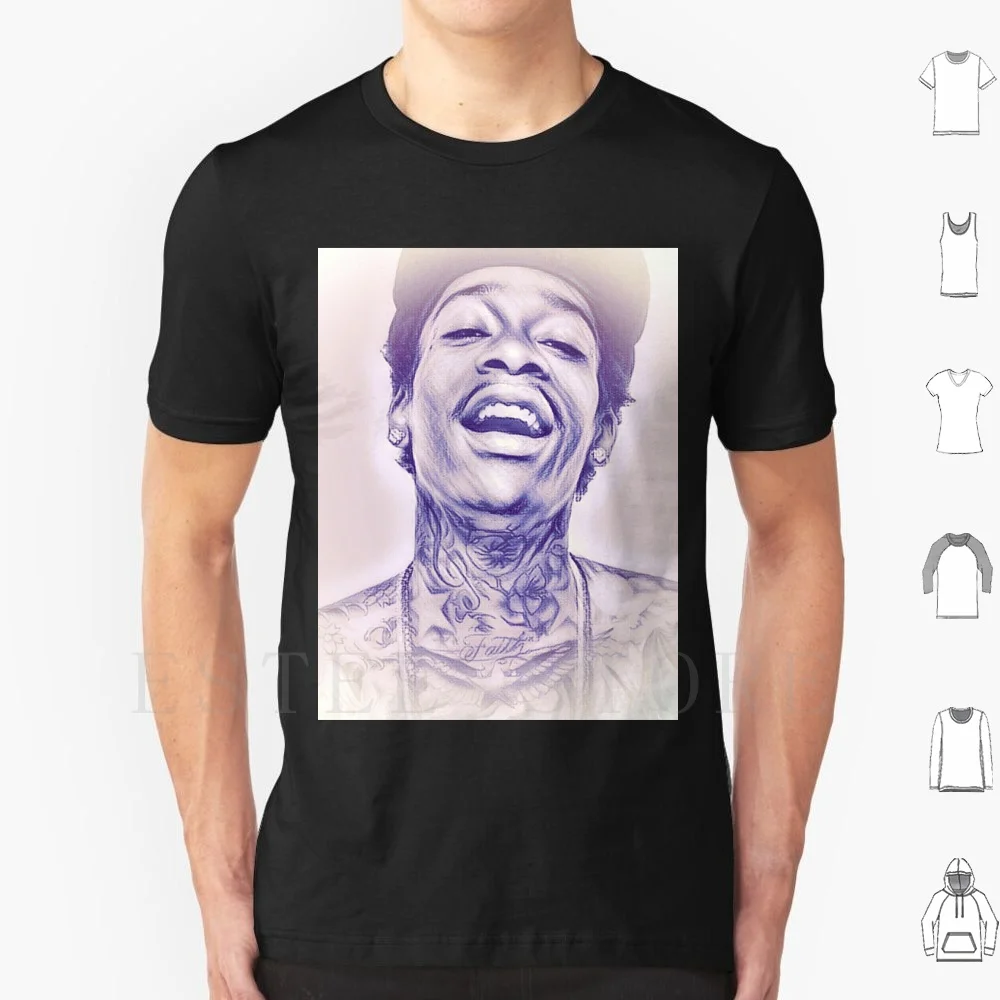 Big Smile T Shirt Print Cotton Rap Hip Hop Music Black Wiz Khalifa Beat Album Ever Greatest Top Idea Love Of My Life