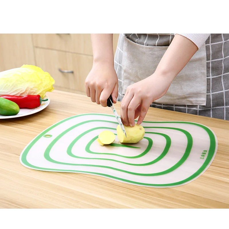 새로운 XiaoMi 식품 학년 PP 커팅 보드 주방 플라스틱 절단 과일 보드 가정용 미끄럼 방지 슬라이스 투명 커팅 보드