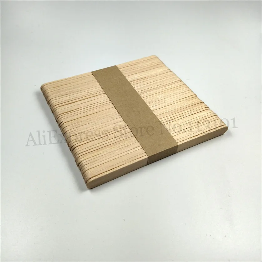 400ชิ้น Birch ไม้ Ice Pop Sticks งานหัตถกรรม DIY Popsicle Stick ความยาว114มม.8จำนวนมาก (50ชิ้น/ล็อต)