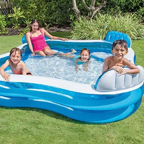 Intex 12-56475NP Swim Center Family Lounge Inflatable Pool, 90 