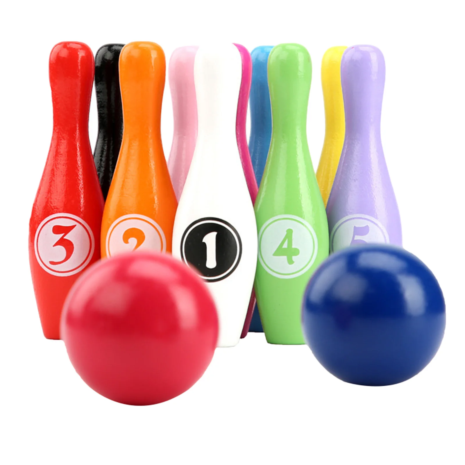 Outdoor Sport Game Party Adult Child New Fun Wooden Bowling Set Indoor Sports Activity Fun Game Toy 3 4 5 Years Olds Gift Tpys