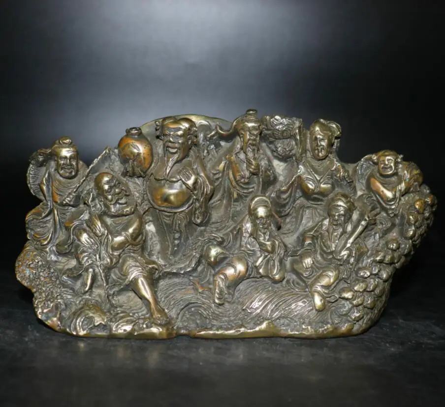 

China brass archaize eight immortals crafts statue