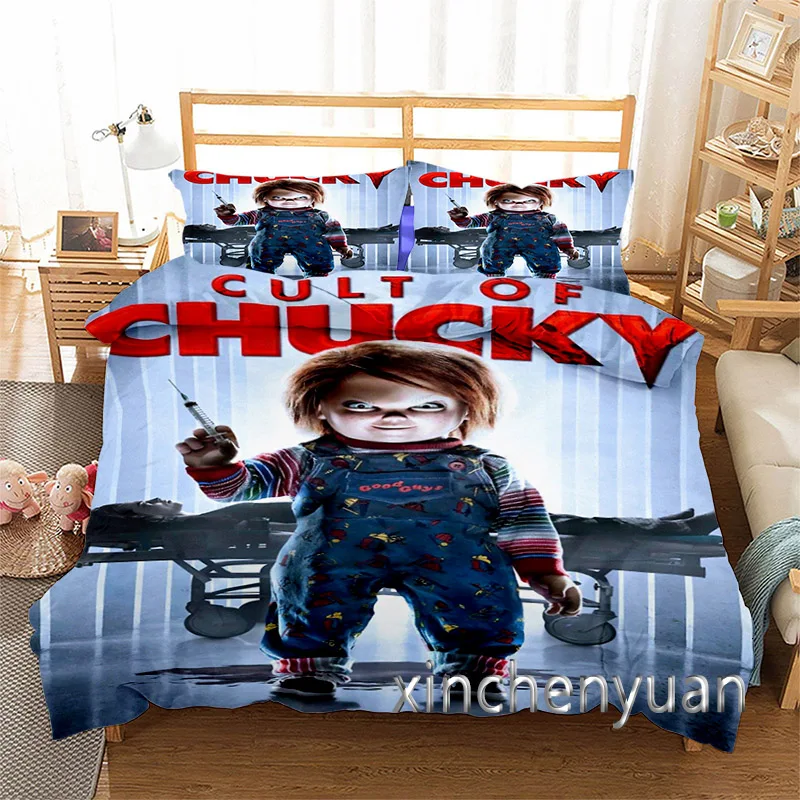 Imagem -05 - Chucky-impresso Duvet Cover Grupo Filme de Terror 3d Twin Completo Rainha King Size Conjunto de Cama Roupa de Cama Roupa de Cama