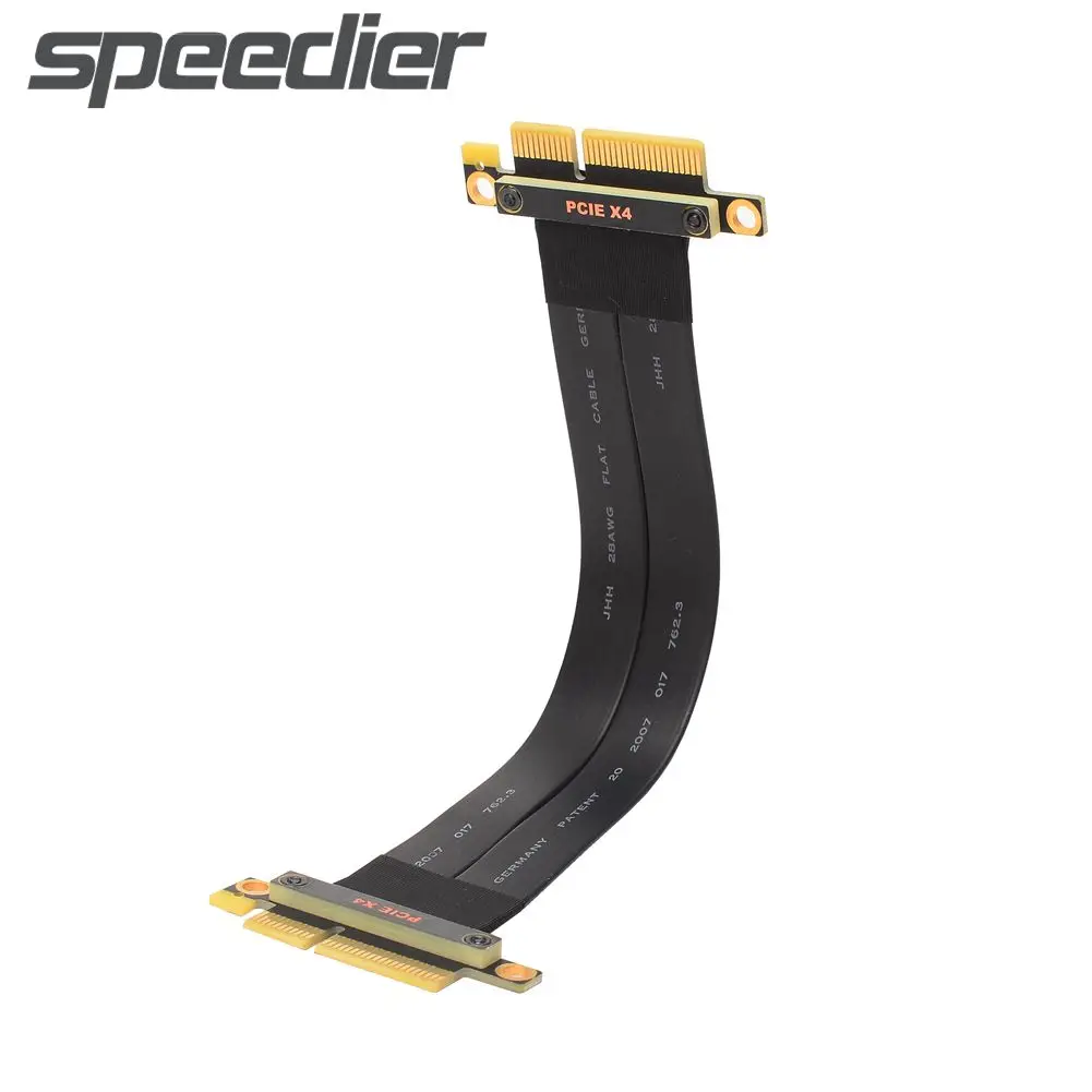 riser pcie 30 x4 macho para x4 macho extensao jumpers transmissao de alta velocidade tx rx sinal direto riser extensor adaptador pci e 4x 01