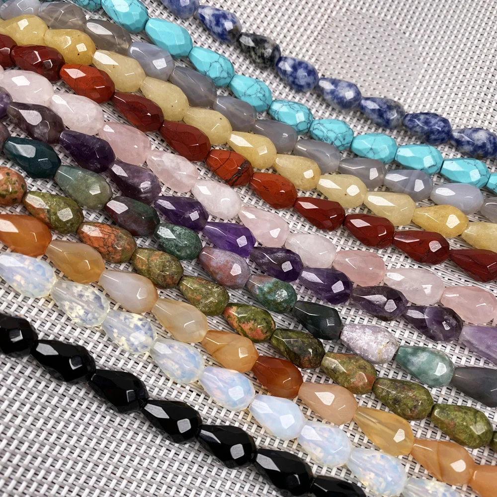 Natural Stone Water drop shape Beading crystal Semifinished  Loose beads For jewelry making DIY Necklace Bracelet Accessories