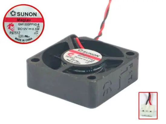 

SUNON GM1203PFV2-8 GN DC 12V 0.5W 30x30x10mm Server Cooling Fan