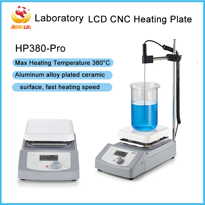 Laboratory Magnetic Stirrer Heating Plate LCD Digital Max Temperature 380°C With External Sensor 110v 240v Lab Equipment