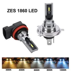 Luces antiniebla para coche, faros H8 H11 LED HB4 9006 HB3 H9 H16, H7 H4, Blub 16000Lm, 6000K, blanco, 4300K, amarillo limón, 2 uds.