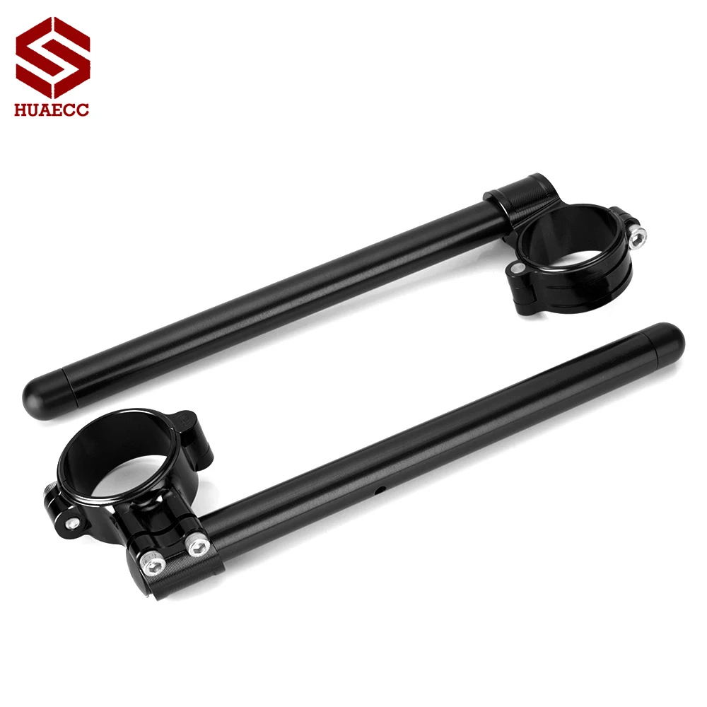 

Motorcycle Handlebar CNC 33 35 37 41 43 45 47 48 50 51 53 54 55 mm Clip On Ons Fork Handlebars Adjustable Clamp Cafe Racer