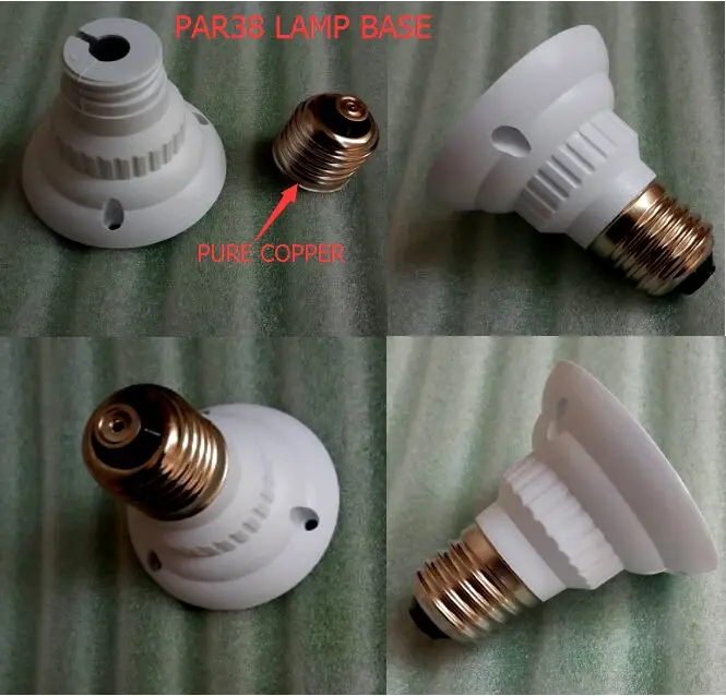 5pcs/lot E27 LED PAR38 lamp base spotlight E27 lamp holder plastic Base led accessories parts suits