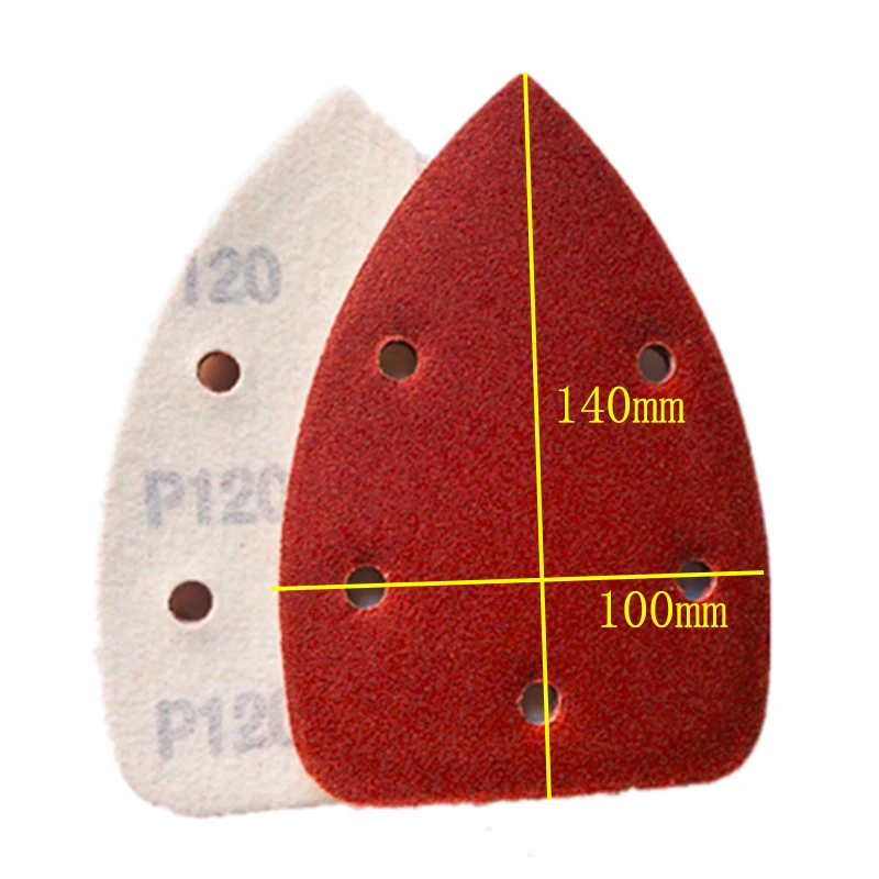 5pcs/lot Grit 40-240 Self-adhesive Sandpaper Triangle Sander Sand Paper Hook Loop Sandpaper Disc Abrasive Tools For Polishing