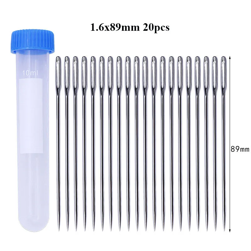 20PCS 175mm Large Hand Wool Doll Big Eye Pointed Long Sewing Needles Stainless Steel Beading Jewelry Making Beading Pins Needle