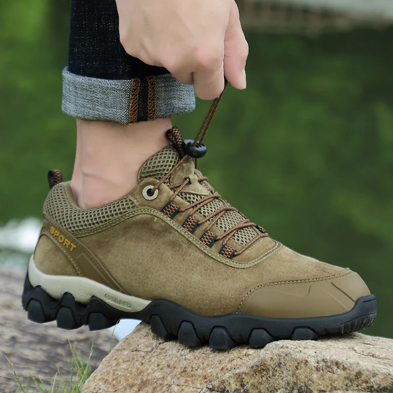 SMS Outdoor Hiking Shoes Non-slip Wear Resistant Breathable Splashproof Climbing Sneaker Trekking Hunting Tourism Mountain Shoes