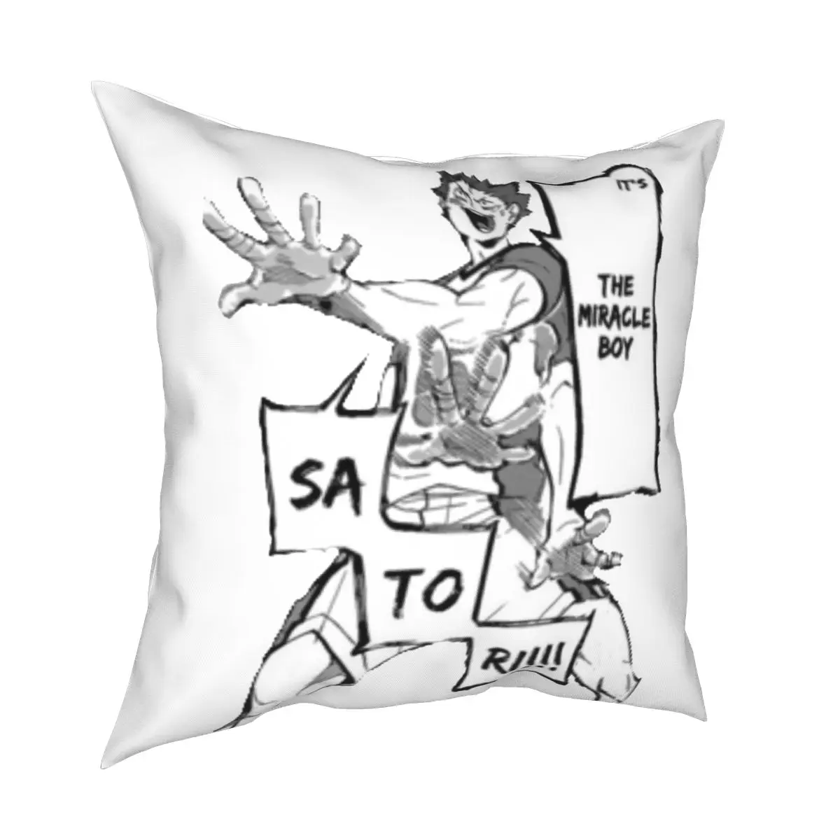 Miracle Boy Haikyuu Square Pillowcase Polyester Printed Zip Decor Pillow Case Home Cushion Cover 18