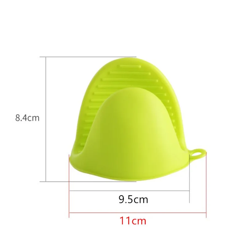 1PC Silicone Kitchen Heat Insulated Oven Gloves Cooking Microwave Non-Slip Gripper Pot Holder Bowl Plate Mitts Clips