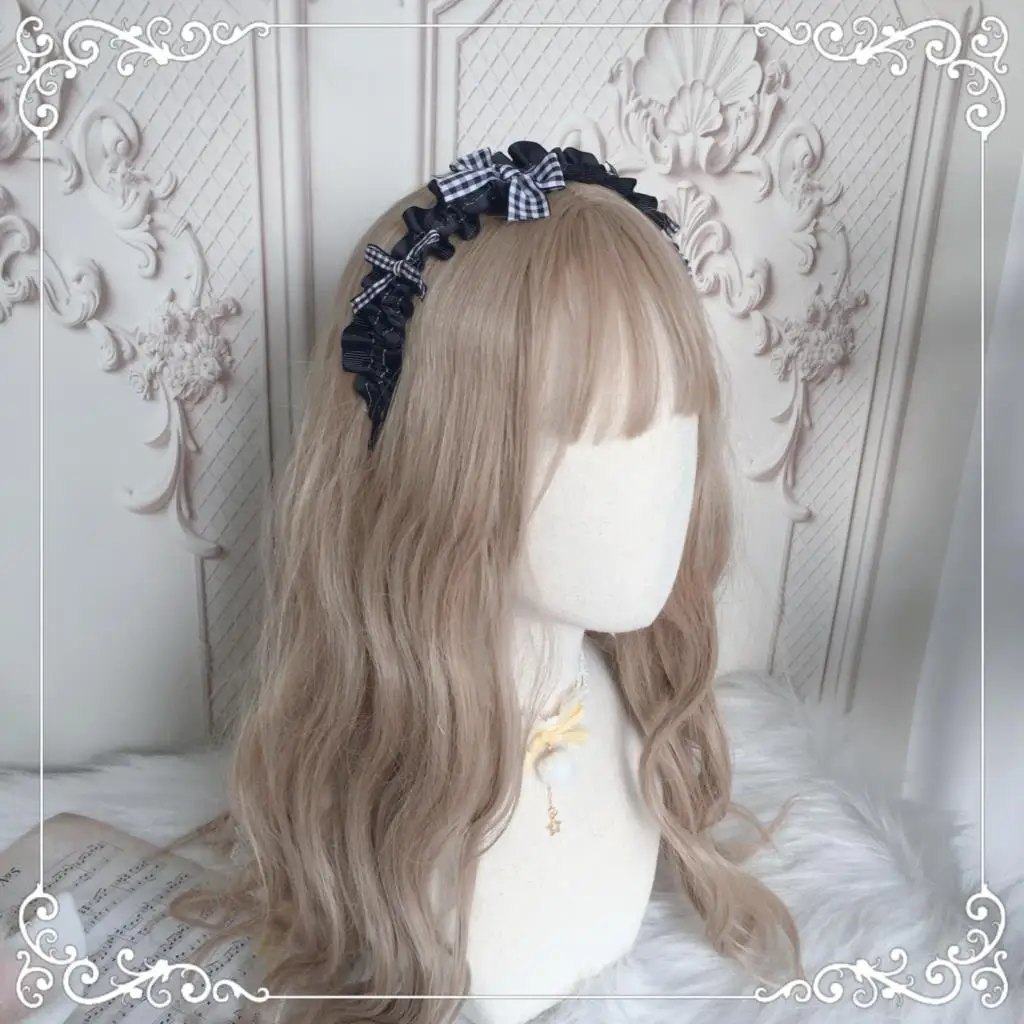 Original Handmade Lolita Headdress Elements Daily Headband All-Match Lolita Style Handmade KC Hair Accessories