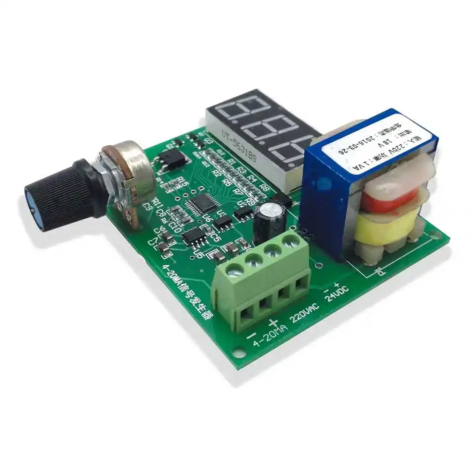 220VAC to 4-20mA Current Signal Generator Module Board/digital Display/high Precision/24VDC to 4-20mA