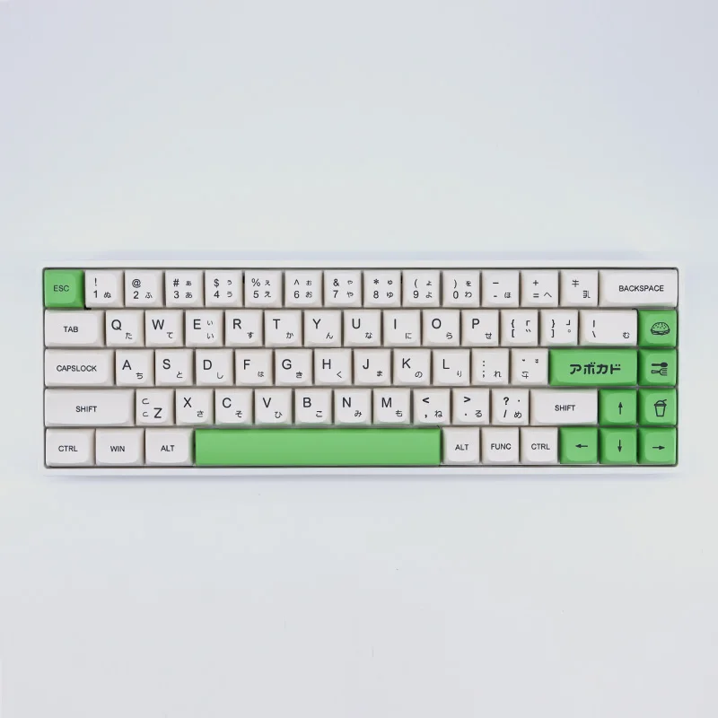 Avocado Keycaps XDA Profile Japanese PBT Mechanical Keyboard Key Cap Milk Green Sublimation Keyboard Keycap