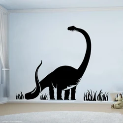 Large Brachiosaurus Dinosaur Wall Decal Teen Kids Room Word Dino Park Wild Wall Sticker Playroom Vinyl Home Decor