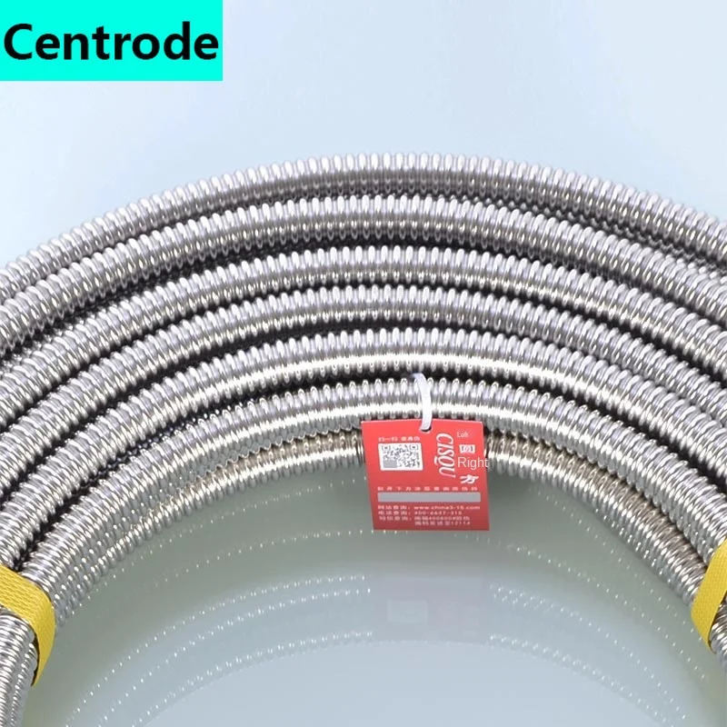 Corrugated pipe 1/2 inch stainless steel nut water heater 304 stainless steel corrugated hose gas pipe joint 2Pcs
