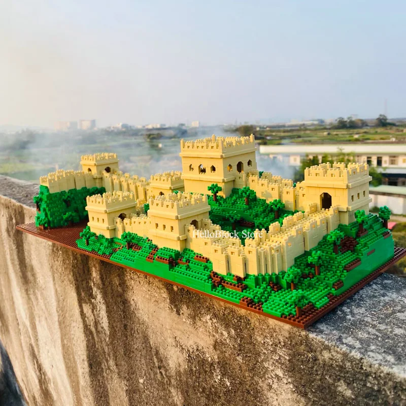 Street View Series The Great Wall Mini Building Blocks Chinese Famous Architecture Toys For Kid Birthday Gift Home Decoration