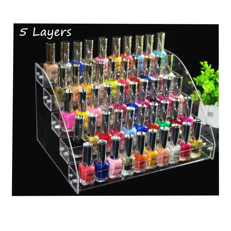 

7 Layers detachable Acrylic Nail Polish Rack Makeup Cosmetic Display Shelf Organizer Lipstick Jewelry Displays Stand Holder rack