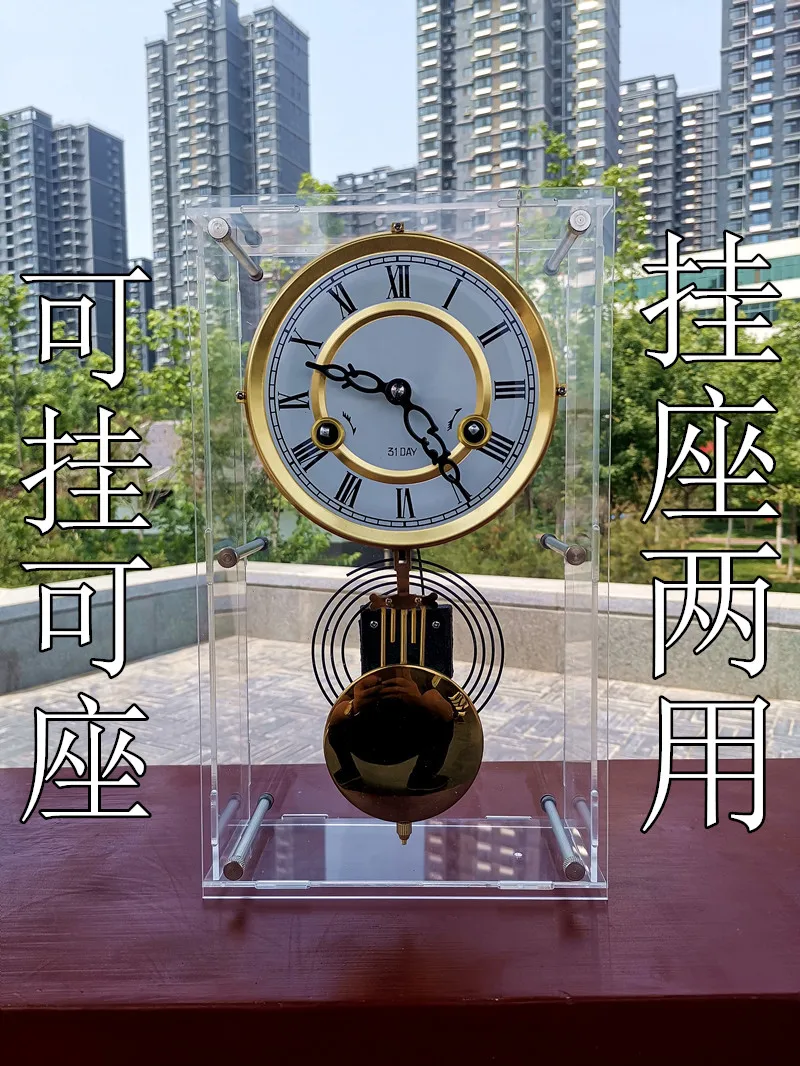 Mechanical Clock Table Hang Wall Perspective Timekeeping Clock Desktop TV Cabinet Decoration Clocks and Home Furnishings