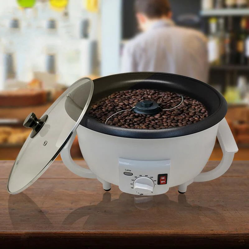 110V 220V Electric Coffee Roaster Machine Coffee Beans Home Roasting Non-stick Coating Baking Tools Household Grain Drying