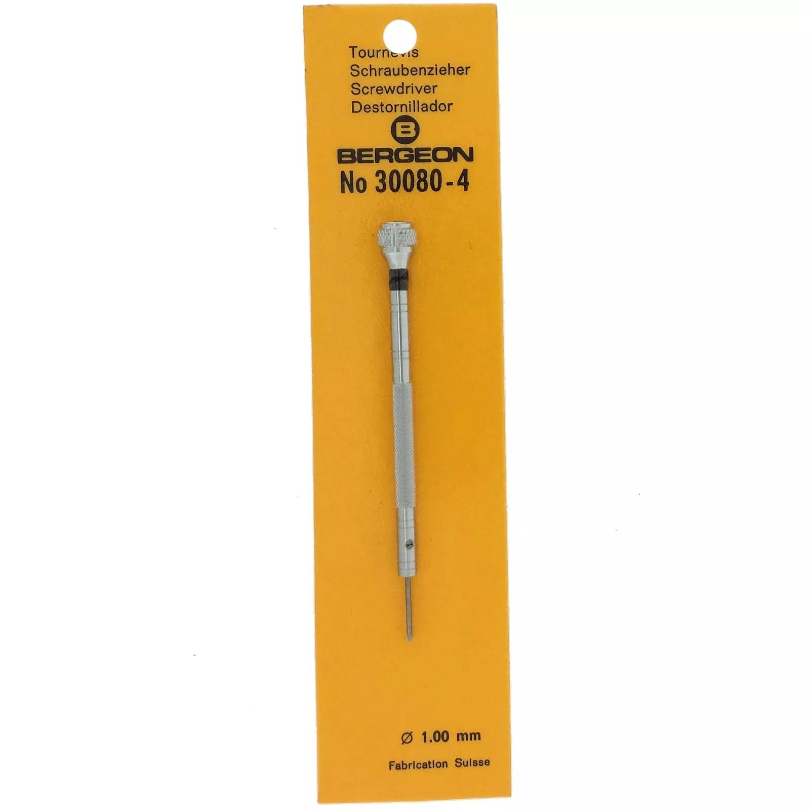 Bergeon 30080 Swiss Tool Micro Flat Head Screwdriver in millimeter