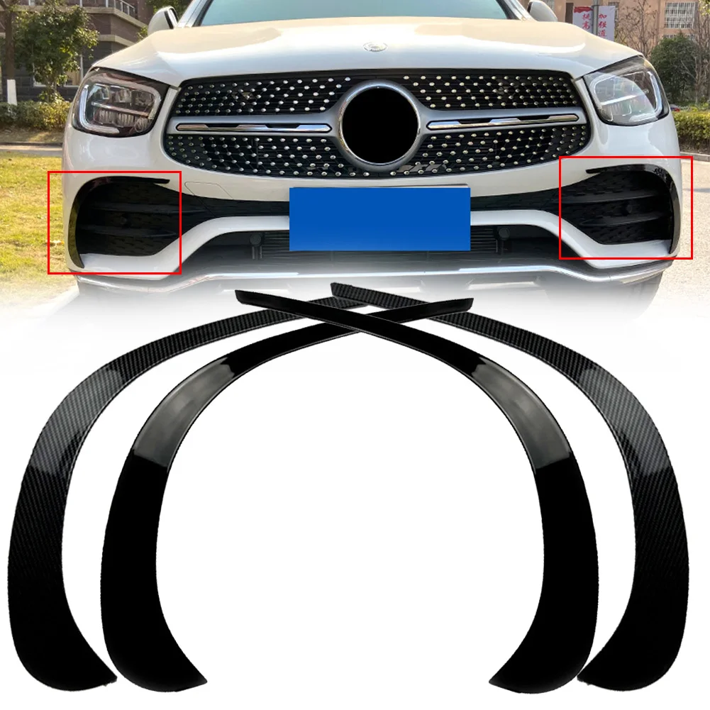 ABS Car Front Bumper Spoiler Air Vent Outlet Trim Cover For Mercedes Benz GLC X253  GLC260 GLC300 2020 2021