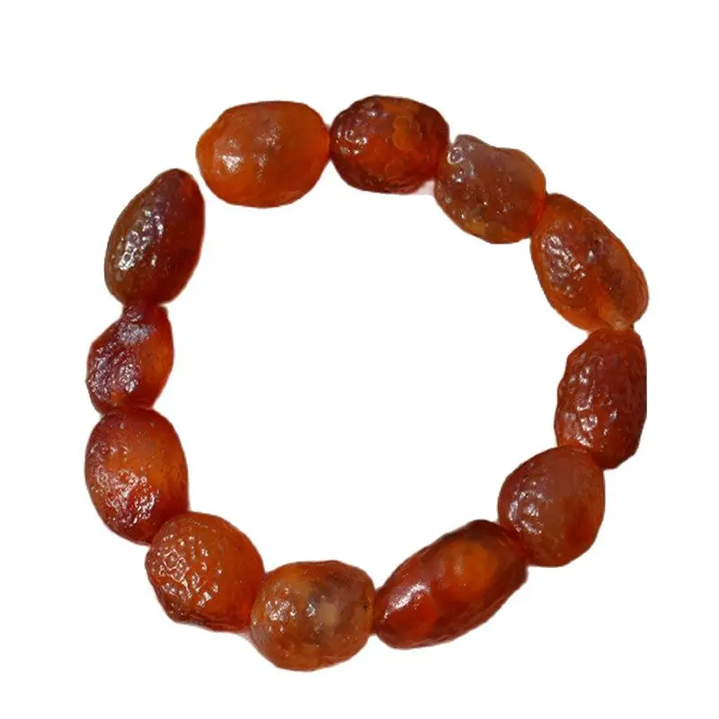 

Natural Xinjiang Golden Jade Bead Bracelet Bracelet Men's And Girls' Classic Bracelet