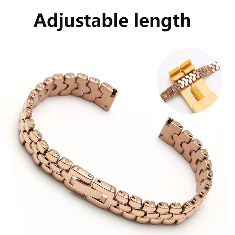 Stainless steel watchband  6mm 8mm 10mm silver golden bracelet Replacement strap for size dial lady\'s fashion watch Bracelet