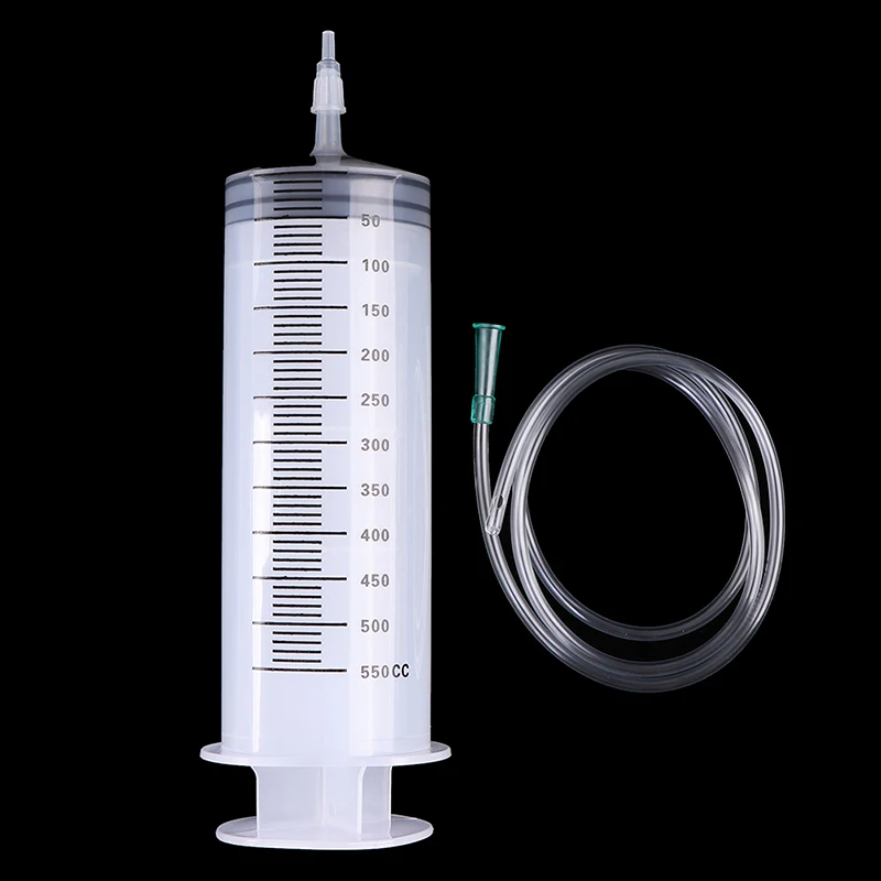 500ml CC Syringe Injector Clear Plastic Large Disposable Syringe with Hose Tube