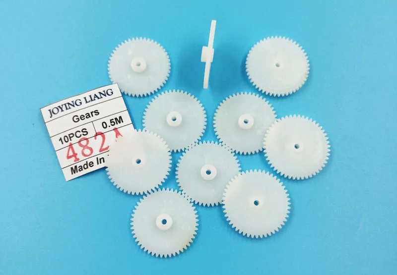 10 Pz 0.5 M Modulo Ingranaggio Di Plastica 7/8/10 Denti Giocattolo Modello RC Auto 1mm/2mm Albero Motore Ingranaggio Di Trasmissione 6mm Ingranaggio A Ve Senza Fine Ingranaggi Elicoidali