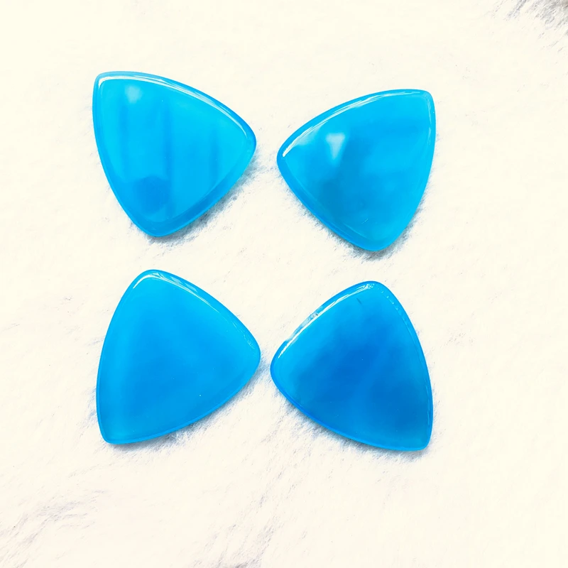 Wholesale 1pcs Blue Agate Carnelian Beads Guitar Picks,Gem stone Crystal Guritar Picks,3mm thickness