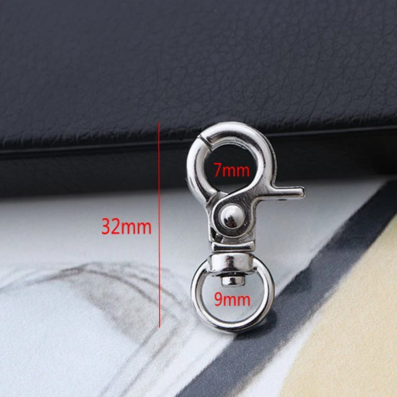 1pcs Metal Snap Hook Trigger Lobster Clasps Clips Spring Gate Leather Craft Pet Leash Bag Strap Belt Webbing Keychain Hooks