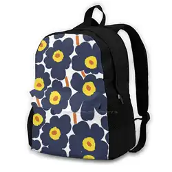 U Fashion Travel Laptop School Backpack Bag U Flowers Classic Black Red New U Fashion Patterns