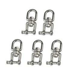 5PCS Jaw And Eye Anchor Swivel  Stainless Steel 304 Connector Heavy Duty 4mm 5mm 6mm 8mm 10mm For Marine Boat Anchor Chain