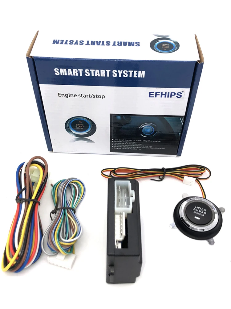 Easy to install push button start stop engine system  remote start system for car alarms