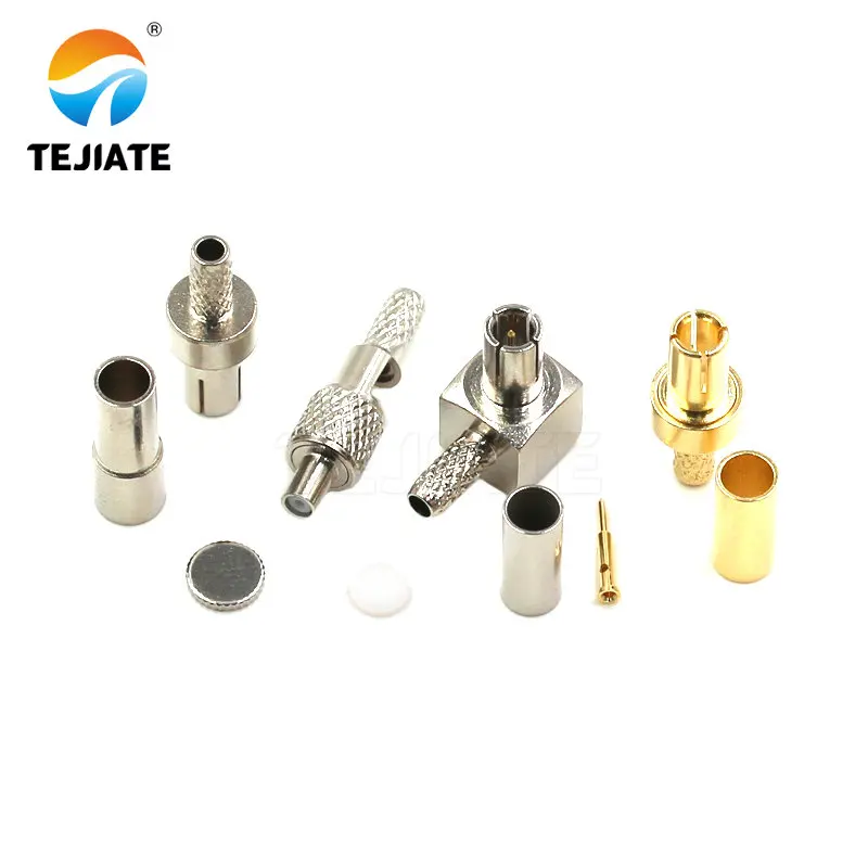 1PCS TS9-J/K/JW-1.5 Straight/Bent Header Crimping Antenna Connector RG316/RG174 Adapter Gold Plated