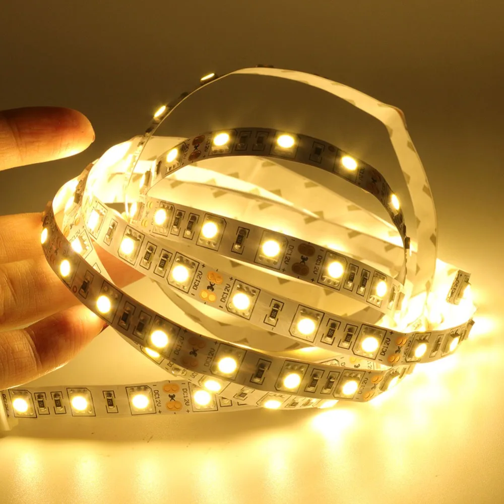 5V LED Strip Light 2835 5050 SMD USB/Battery Powered Flexible LED Tape Cold White/Warm White Ribbon Light for Home Decoration